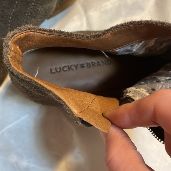 Lucky Brand Suede Chelsea Dusters 1 1/2”heel - Picture 8 of 11